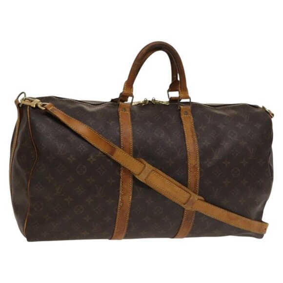 LOUIS VUITTON Monogram Keepall Bandouliere 50 Boston Bag M41416 LV Auth 132553 - Picture 1 of 16